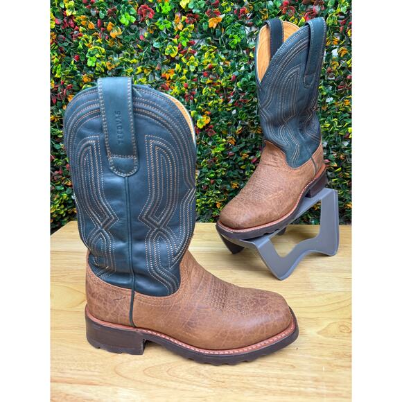 Tecovas The Midland Square Toe Cowboy Boots Shoes Bovine Leather Western Mens 7D